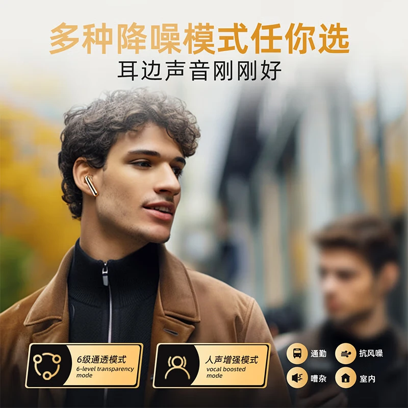 QCY MeloBuds Pro All-in-one True Wireless Bluetooth Headphones feature active noise cancellation, in-ear gaming, low-latency call noise cancellation, sports noise cancellation, and gold noise cancellation thumbnail 4