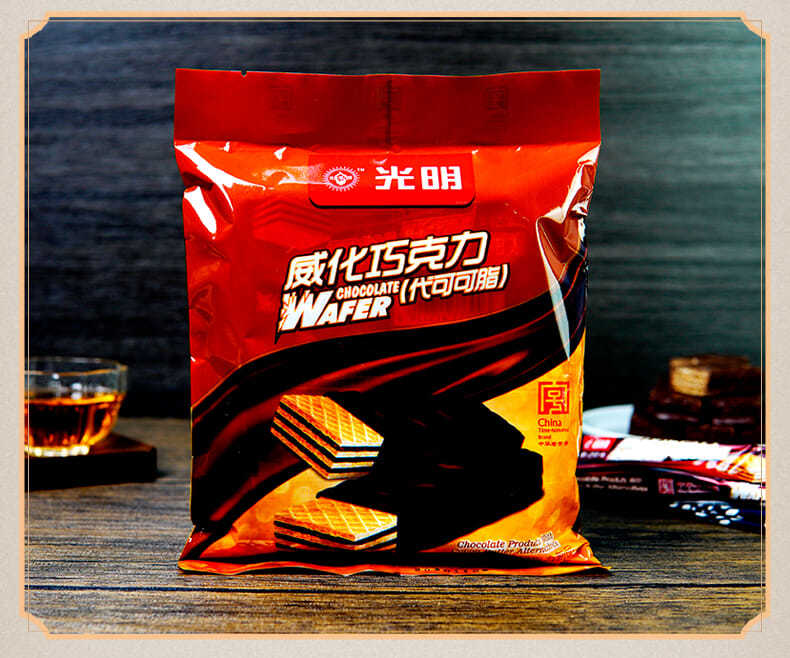 上海威化巧克力益民一厂老式怀旧饼干休闲零食特产点心光明威化960g48