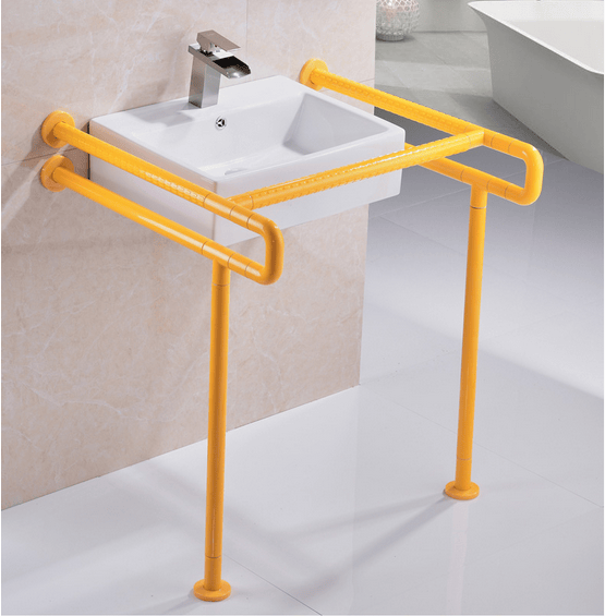 立柱盆扶手残卫卫生间公厕无障碍老人残疾人洗手台盆洗脸面盆把手