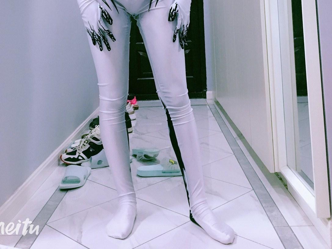 蜘蛛侠紧身衣cos平行宇宙格温大人连体衣毒液电影cosplay服装女 黑白