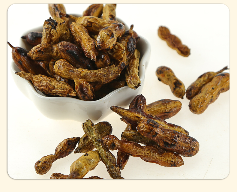 炒槐角中药材槐角泡茶非野生槐角豆槐连豆制首乌 槐豆黑槐豆槐实