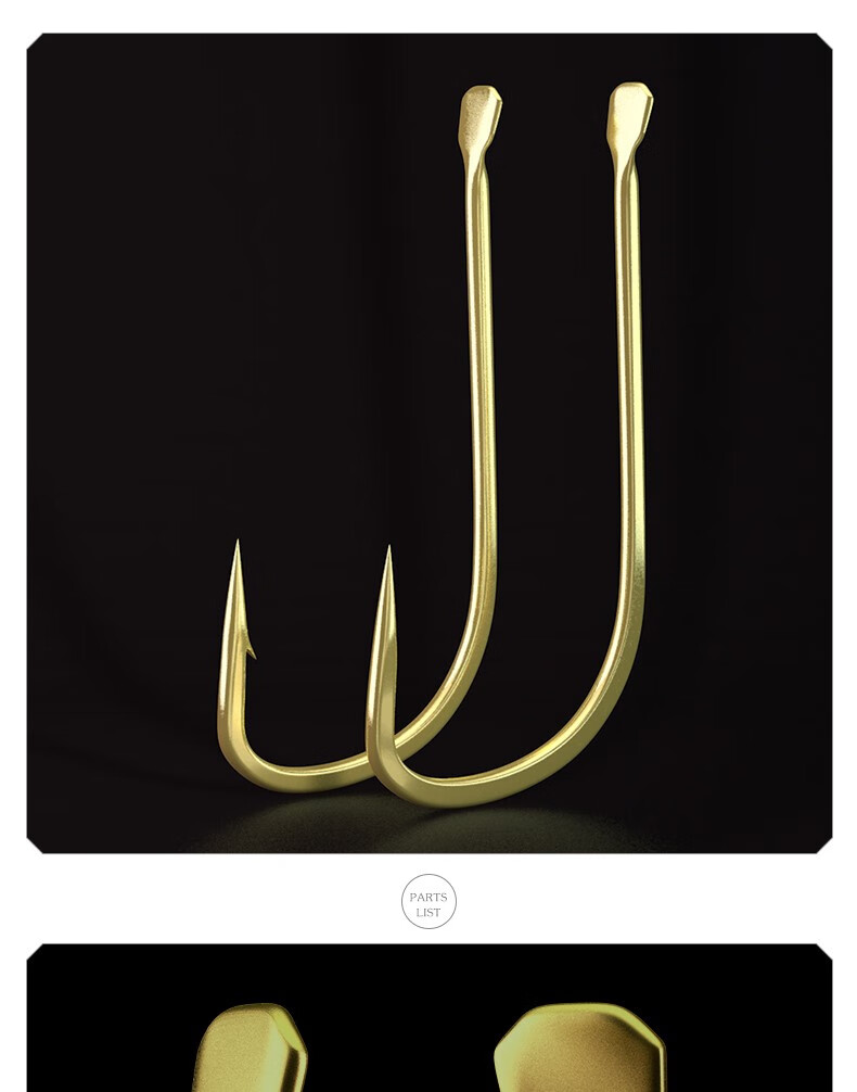 雄凯 日本进口散装金袖鱼钩细条极细钓鱼钩鲫鱼钩鱼勾有无倒刺袖钩 金