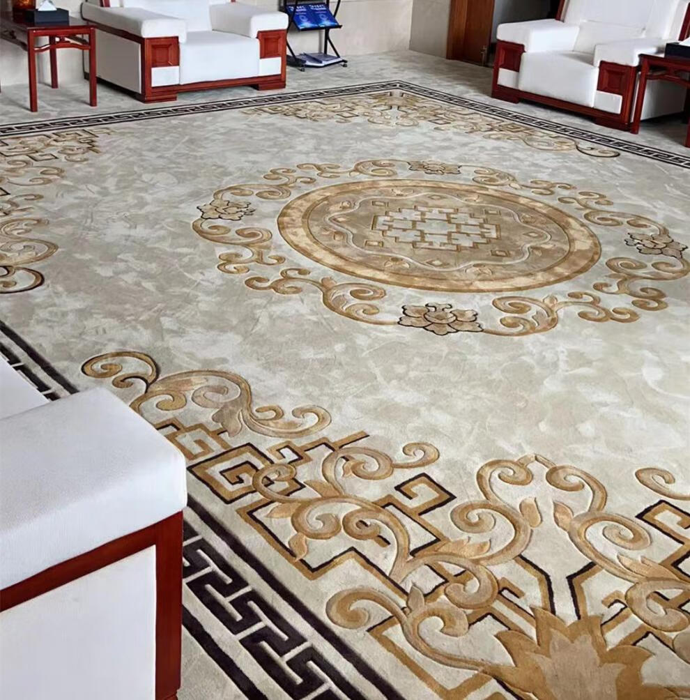 居家布艺 地毯 娜姿坊(nazifang) (高档会客室)手工腈纶毯大尺寸接待