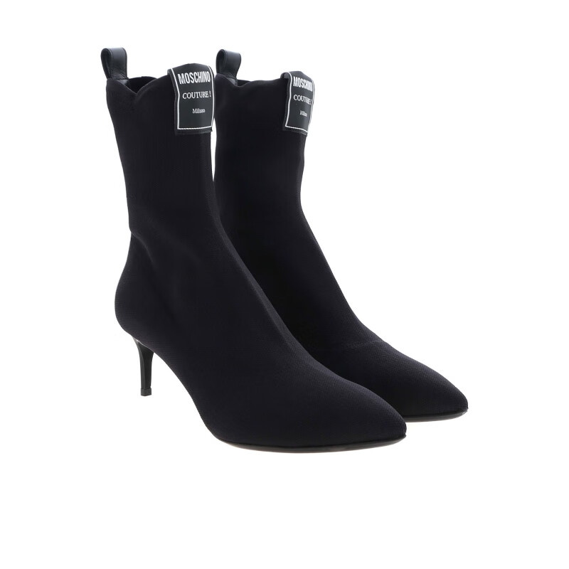 欧洲直采moschino莫斯奇诺女鞋2020秋冬女士切尔西靴ma21075c1bmt黑色
