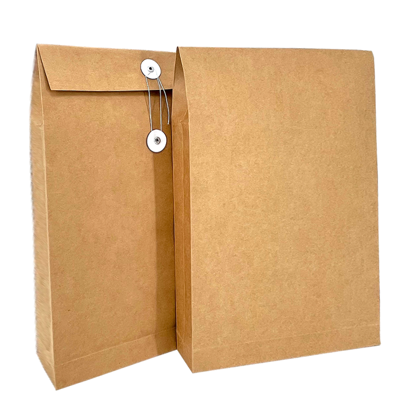 纸袋加厚牛皮纸资料袋投标文件袋标书袋可定制25个装空白袋底宽15cm
