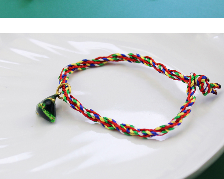 端午节五彩绳 diy手工编织立夏蛋兜蛋网编发编手链五色线彩色绳子 6号