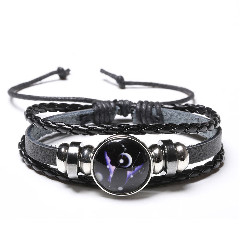 夜光手链十二星座手串男士款女情侣韩版潮人个性饰品生日礼物 水瓶座