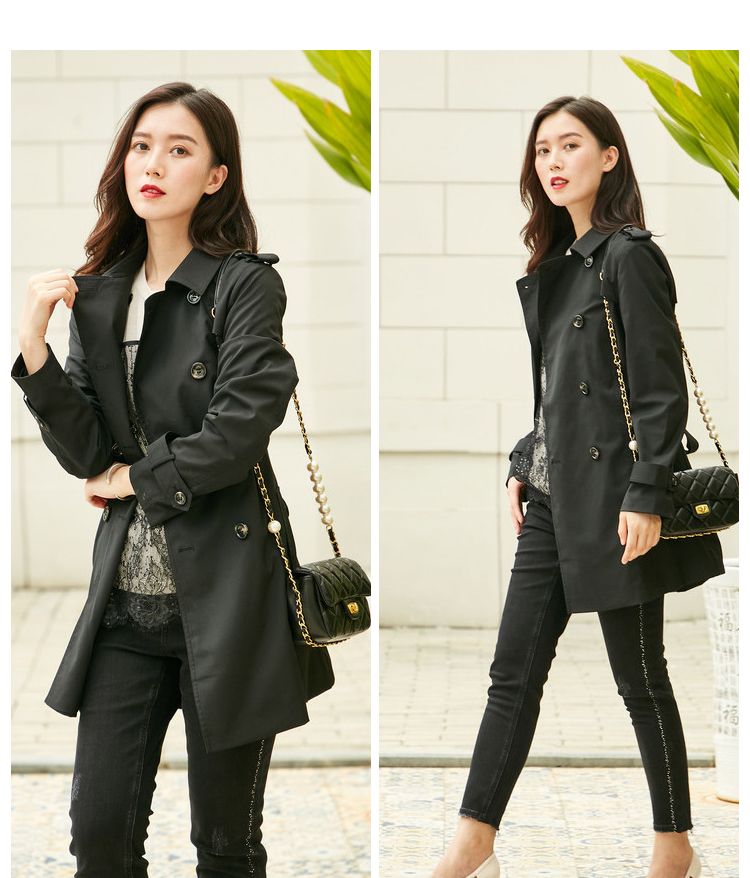 sefon臣枫女装风衣女收腰显瘦2021秋冬新款时尚韩版长袖外套气质fa3fa