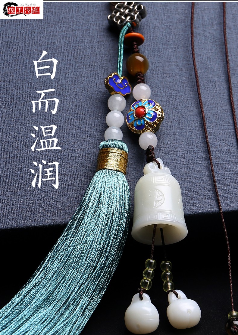 玉翡翠风铃保出入平安女士男士车内车上饰品挂饰和田玉风铃出入平安