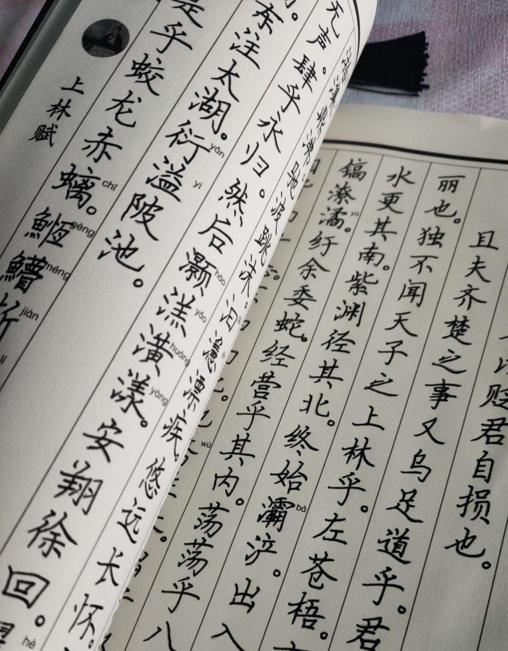 林晨依依 上林賦送女朋友上林賦臨摹字帖硬筆全篇楷書鋼筆毛筆長卷練