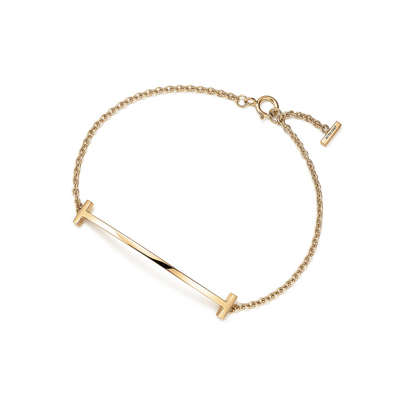 tiffany&co蒂芙尼项链微笑笑脸手链 t 系列smile手链手环手镯 18k黄金