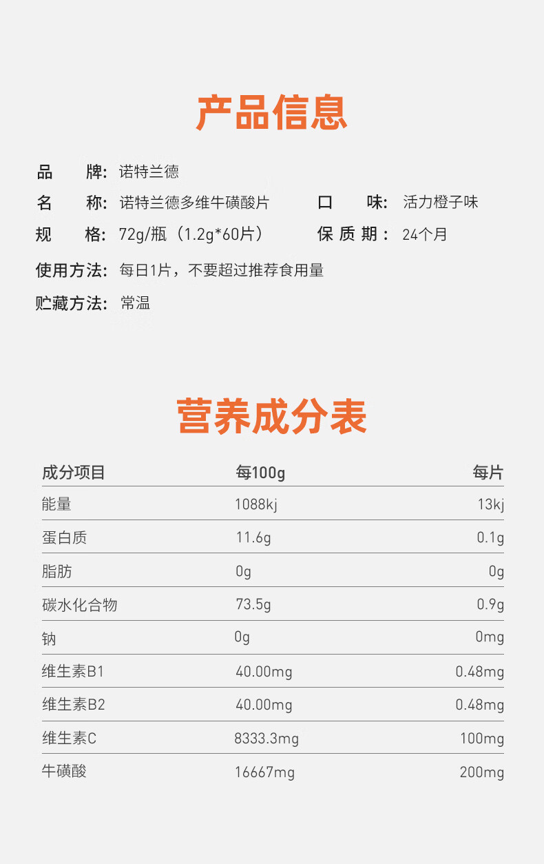 多维牛磺酸片的作用图片