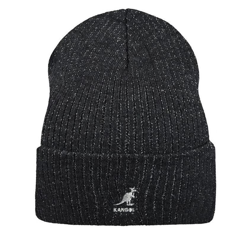 kangol袋鼠男士帽子针织帽拼色logo冬季保暖经典舒适85015bjblack