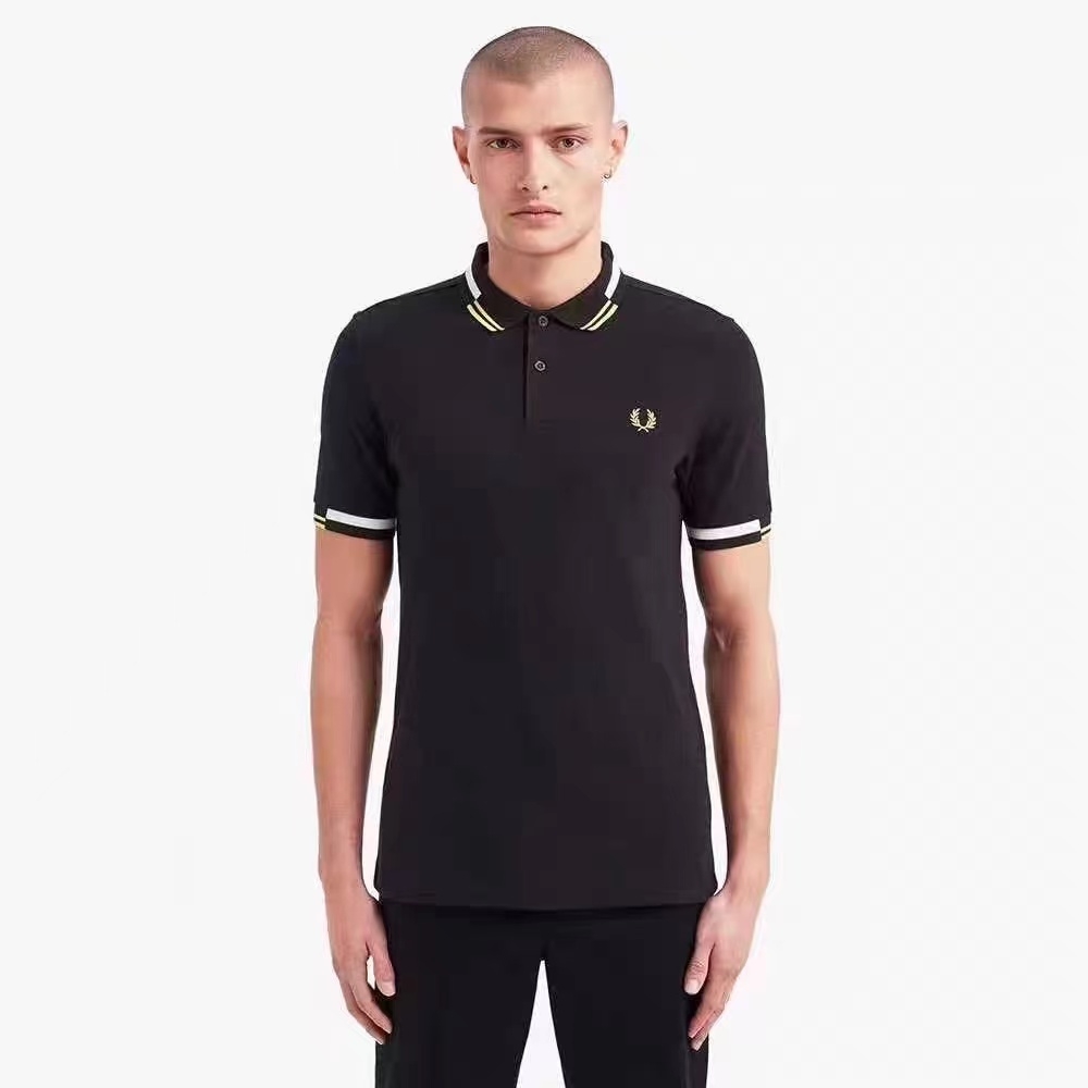 fredperry麥穗ferd perry2021夏新款fp麥穗撞色翻領男士polo衫修身