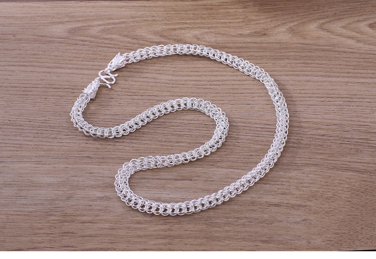 60厘米长60克重品牌: 汝比(ruby)(ruby) 商品名称:999足银龙头项链