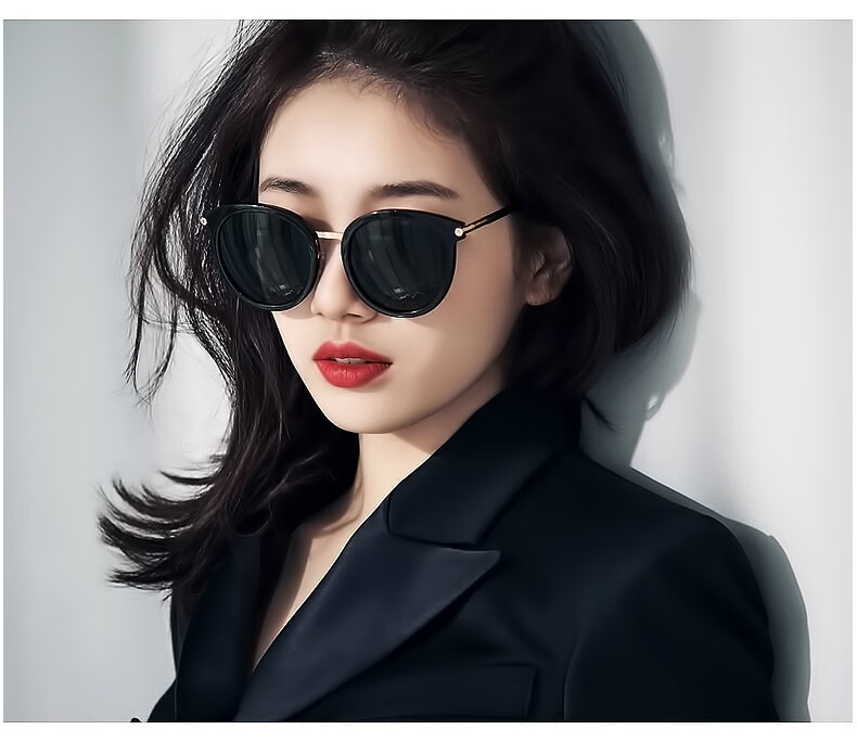 卡珀尼墨镜女秀智同款网红大框偏光太阳镜韩版潮有度数近视眼镜7202