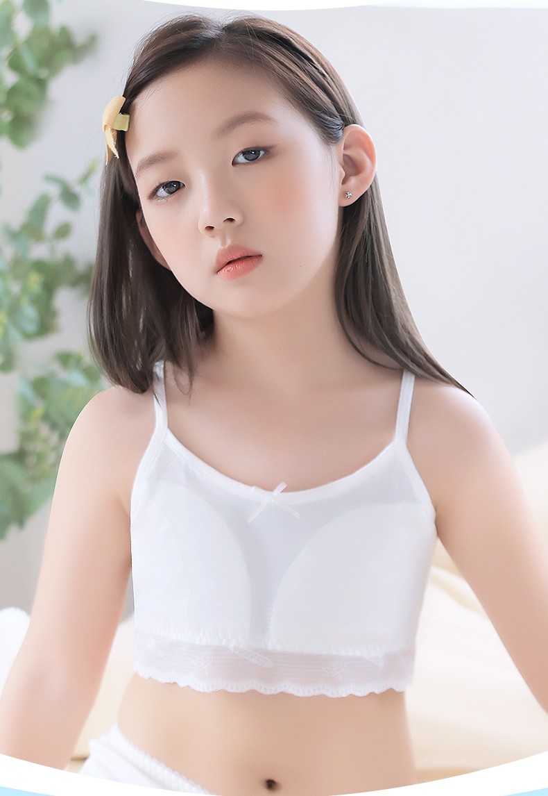少女文胸发育期内衣1012岁中学生1315岁女生抹胸女童小背心白色175a90