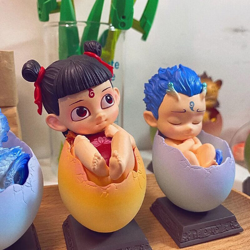 新年礼物 哪吒蛋宠盲盒之魔童降世公仔人偶摆件确认款敖丙国潮国漫