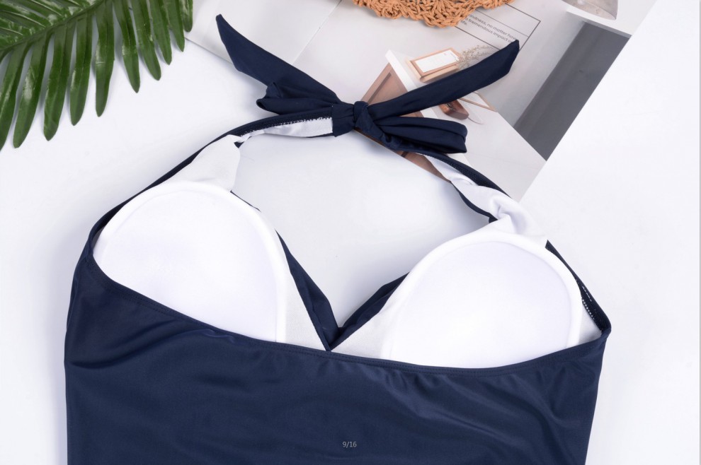 佳拓3 孕妇泳装孕妇泳衣保守沙滩挂脖连体泳装 胖mm大码色性感比基尼