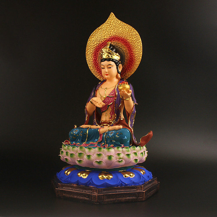 坚牢地神佛像大地母神地天财宝护法神树脂彩绘工艺品供奉佛教摆件