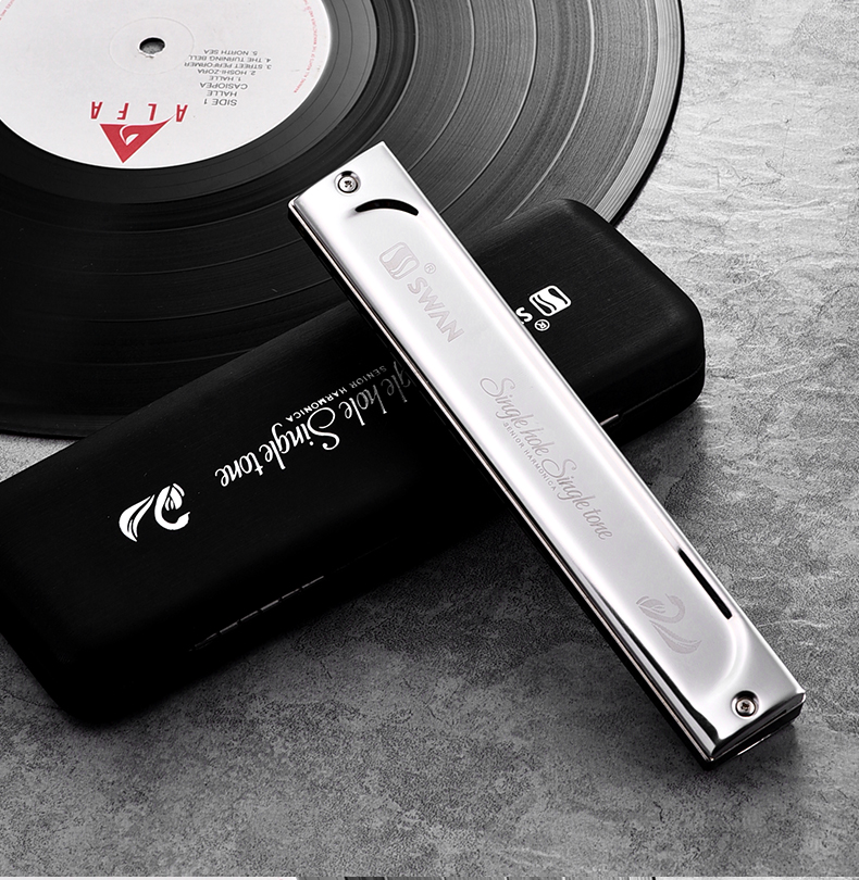 天鹅口琴24孔单音单孔单排c调口琴初学者学生入门专业演奏级 a调