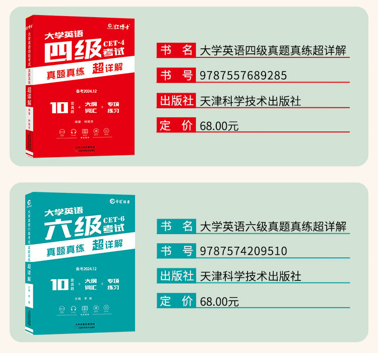 备考2024年12月大学英语四级考试真题英语四级解析四级小册子真题试卷英语四级真题十套真题带解析含6月真题 内含四级高频词汇小册子 【基础版】四级真题（真题+精要解析）详情图片22