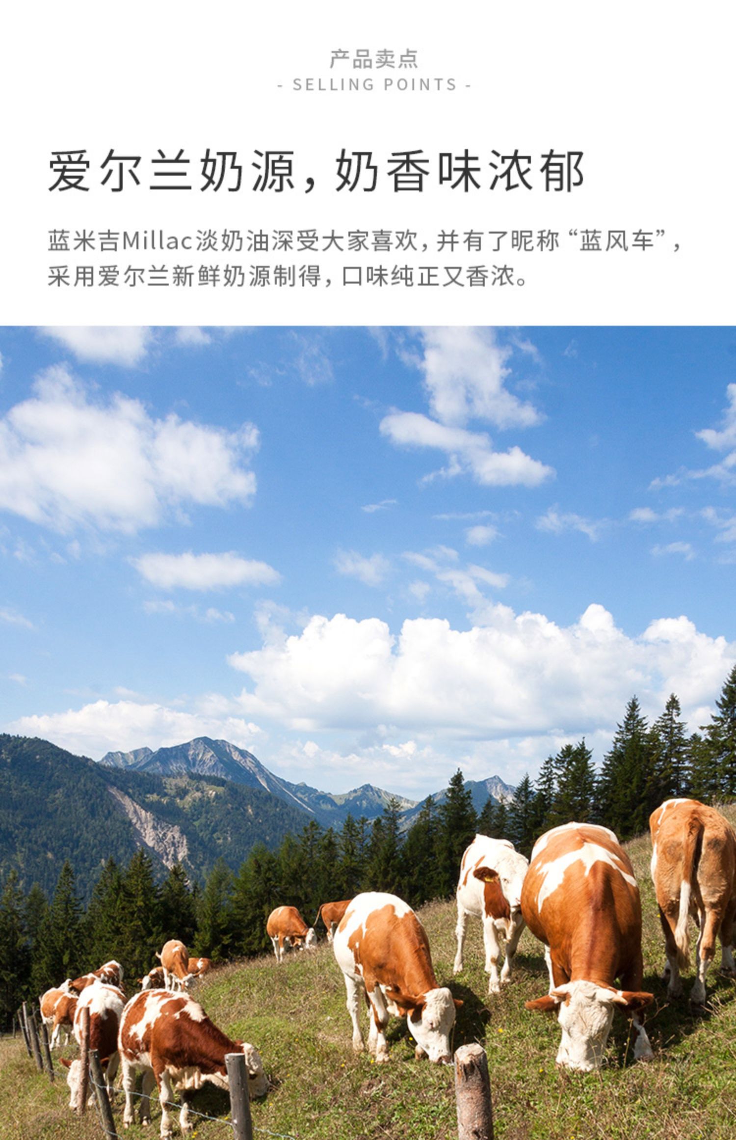 年货节5折奶油蓝英国风车动物性淡奶油稀奶油1l烘焙原料新包装发货中