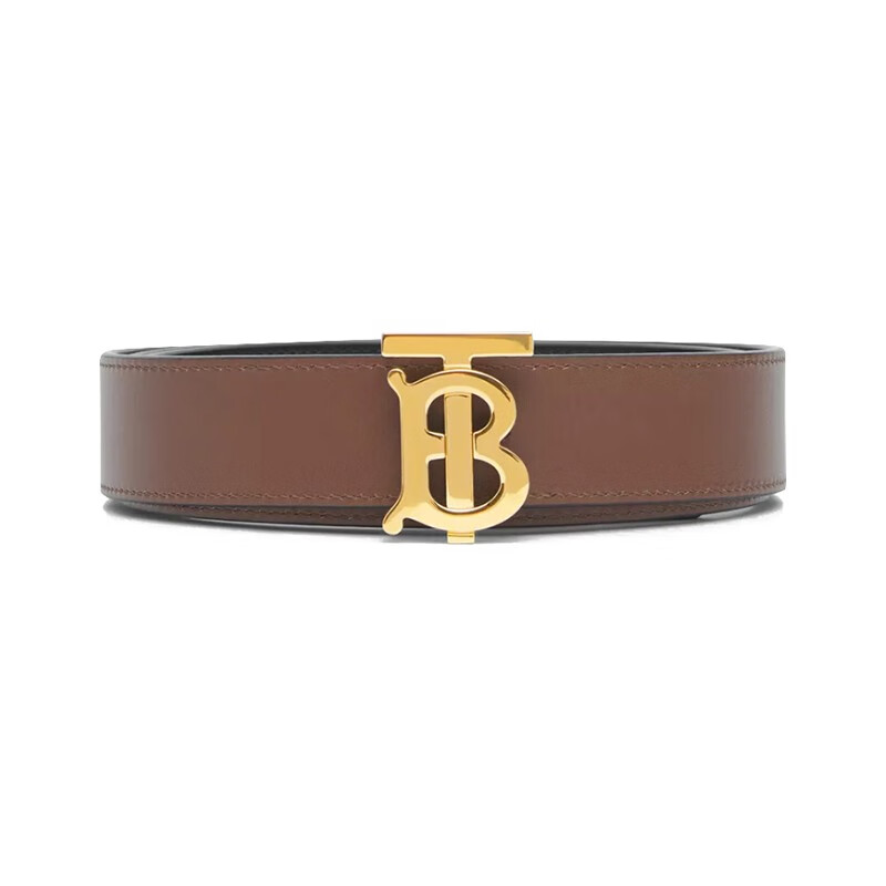 博柏利/巴宝莉 burberry 女款牛皮专属标识板扣式双面两用皮带腰带3cm