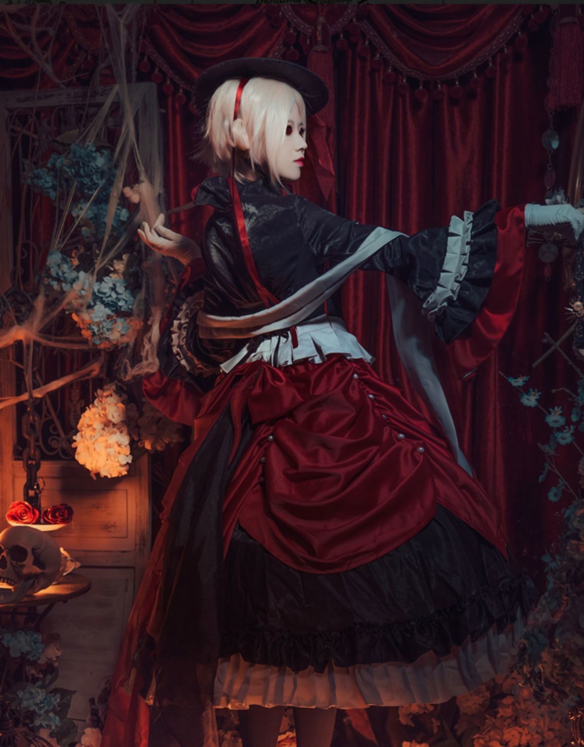 第五人格cos仲夏茶会红夫人cosply服装女 衣服全套 xl【图片 价格