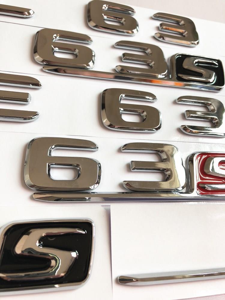 新款奔驰c级e级c63e63c63se63s字母标amg后尾字标车身改装车贴 【c63