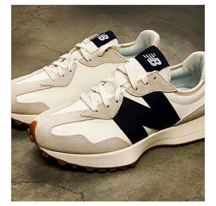 莆田官方纯原nb327复古男鞋张子枫老爹鞋女复古母情侣运动鞋 紫绿色