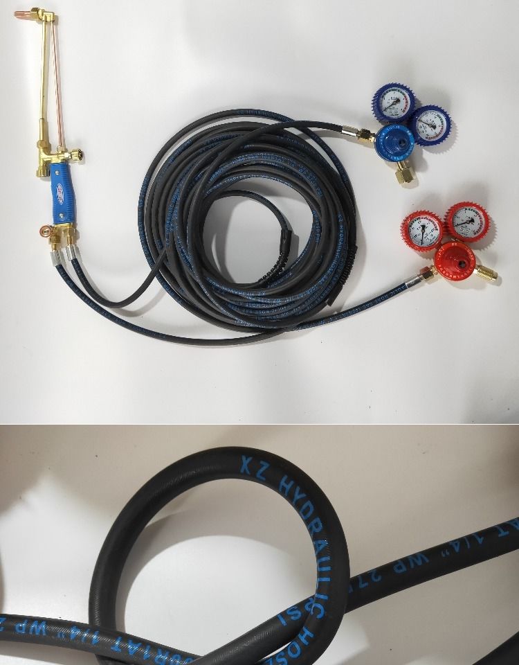 高压钢丝氧气管焊割煤气管乙炔丙烷气割管子带耐火耐磨割枪钢丝管