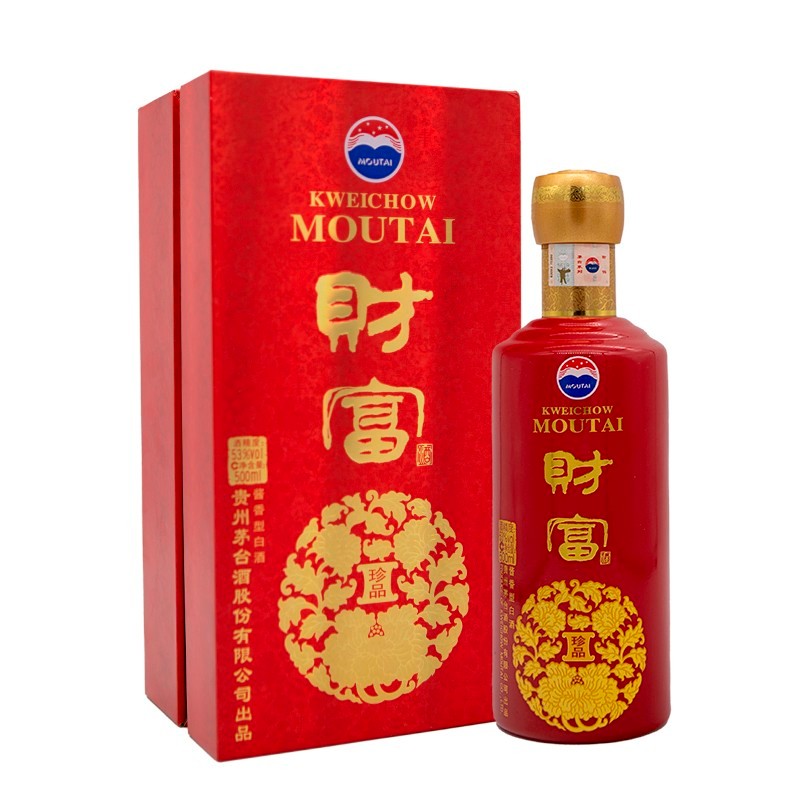 贵州茅台酒财富酒53度酱香型白酒2013年财富龙尊500ml6瓶整箱装