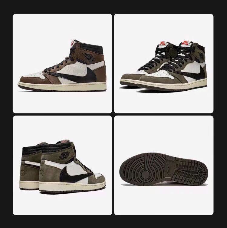 官方旗舰】中高帮烟灰男女同款运动鞋黑白熊猫潮流篮球鞋 aj高帮迷彩