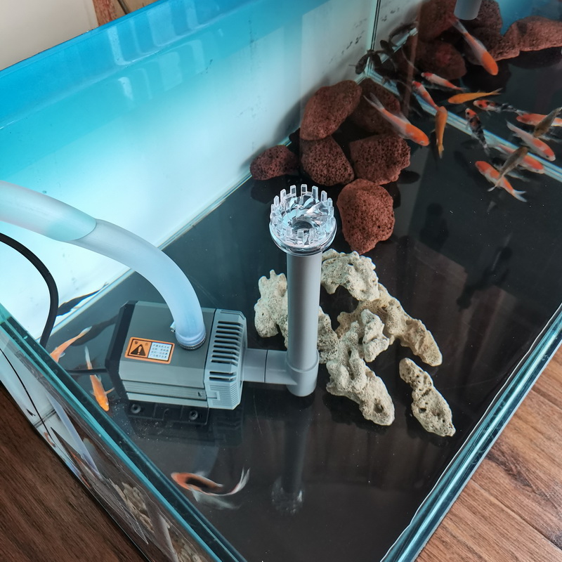 鱼池面吸鱼缸去除油膜器旋转浮子旋风花篮鱼池面吸进水口浮头水族过滤