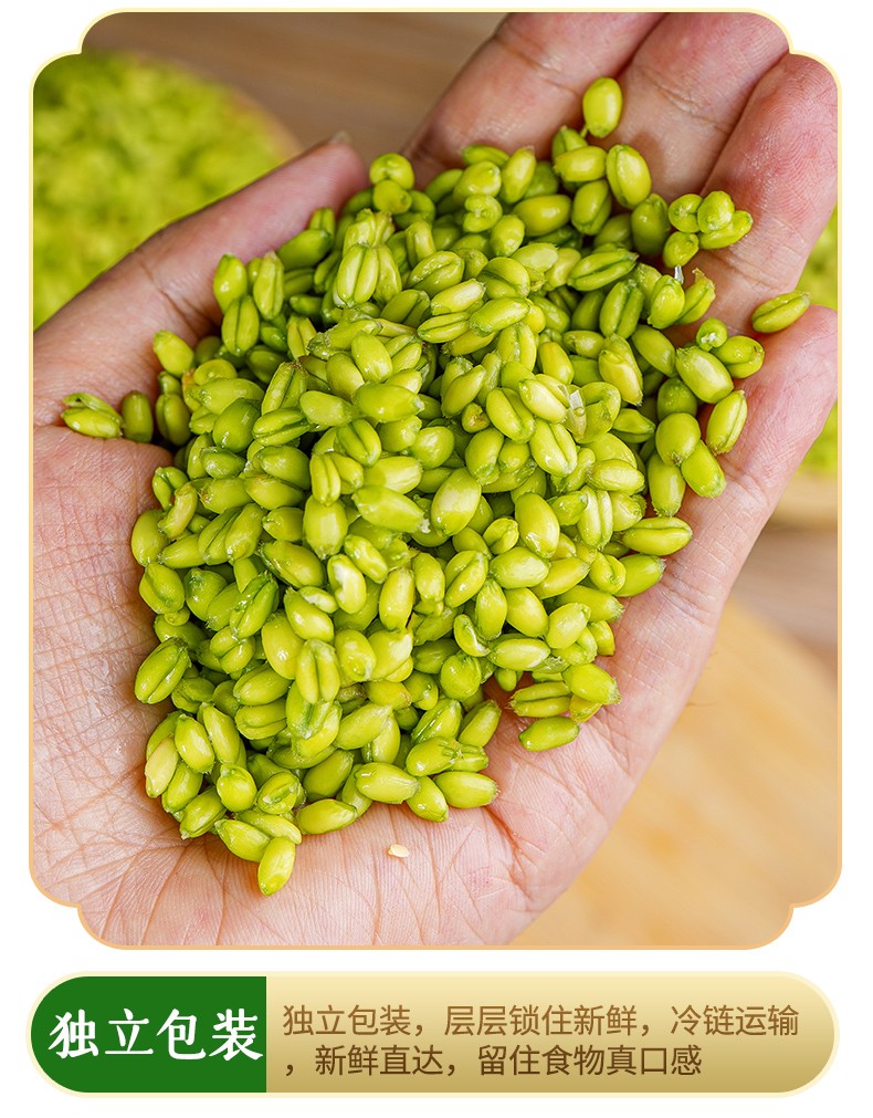2021新鲜青麦仁青麦粒麦穗自产麦子青小麦嫩麦籽杂粮鲜绿麦仁2斤 2斤