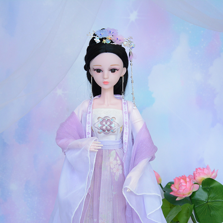 迪美芭比娃娃 60厘米娃娃衣服和鞋子 古风娃娃仿真 古装 手工汉服
