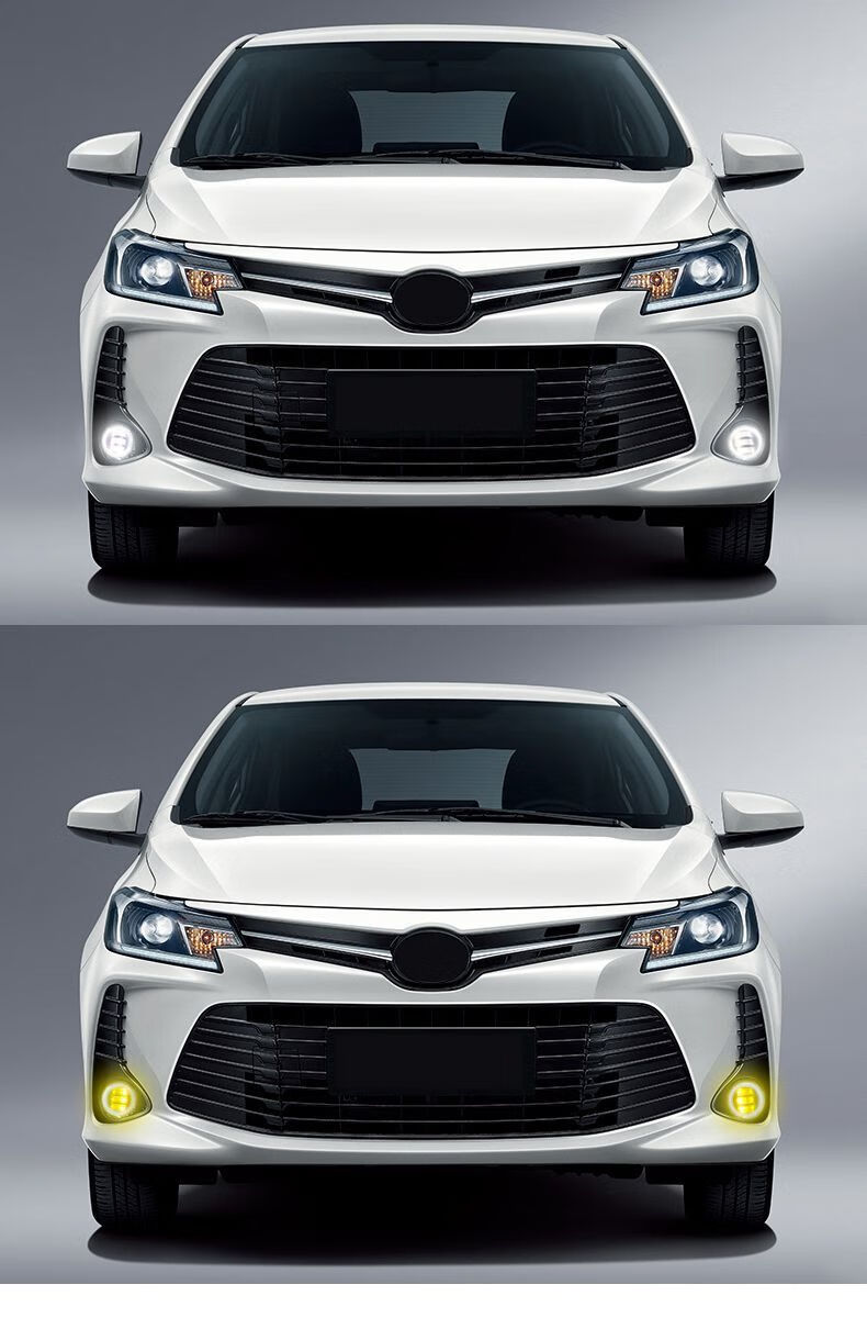 适用21款丰田新威驰前雾灯改装led日间行车灯改装天使眼透镜雾灯启动