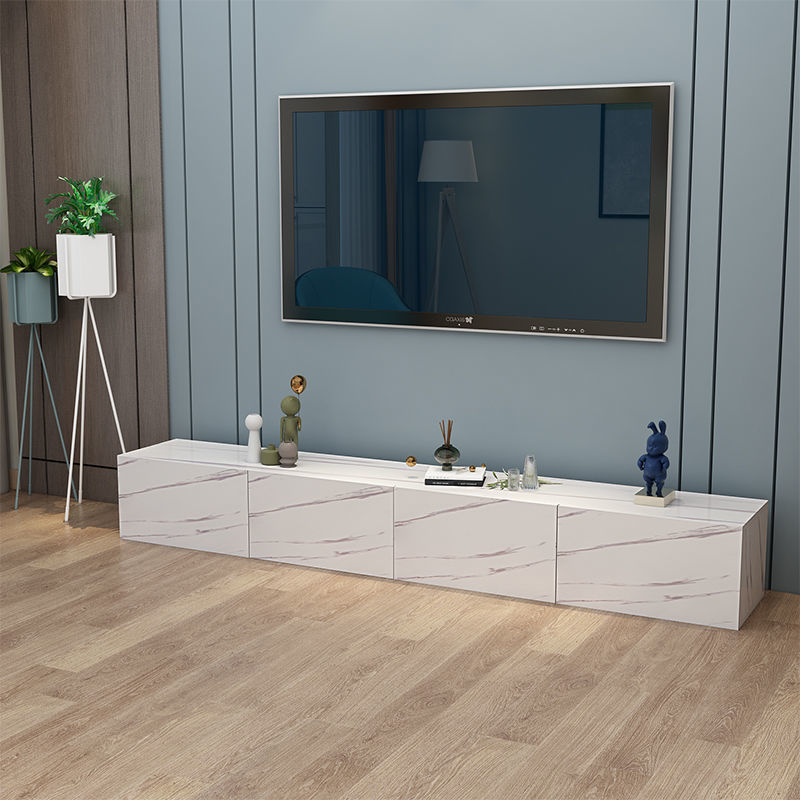 电视柜茶几组合现代简约小户型家用客厅卧室落地长条柜墙柜地台柜 白