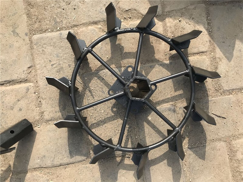 宫莲 微耕机行走防滑铁轮子爬行轮水田旱地两用单圈开沟犁地铁轮配件