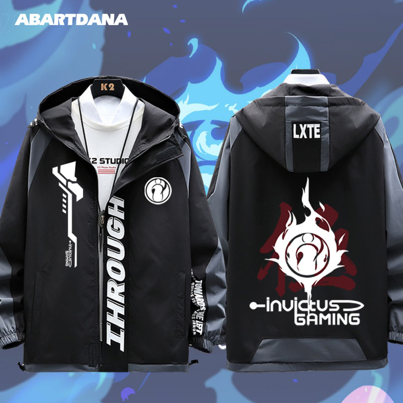 ig战队队服电竞游戏时尚夹克外套帅气男女潮流情侣衣服 黑5 l【图片