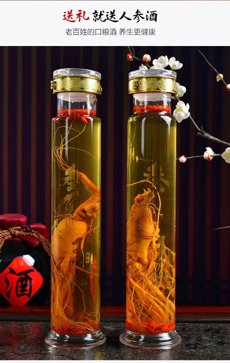 伟博人参酒长白山人参泡酒的药材东北特产人参野山参煲汤营养滋补调节