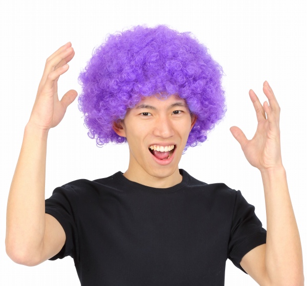 球迷假发发套爆炸头短卷发泡泡头假发节日表演头套道具cosplay发乳