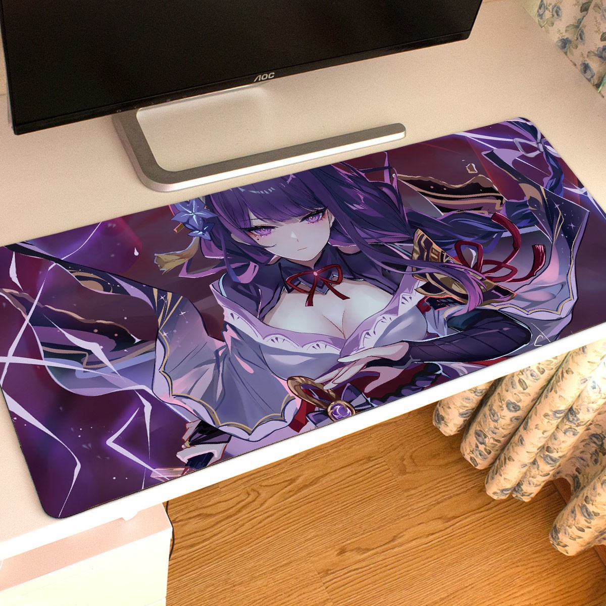 oloey原神主题鼠标垫超大雷神优菈甘雨魈胡桃钟离神里绫华刻晴万叶