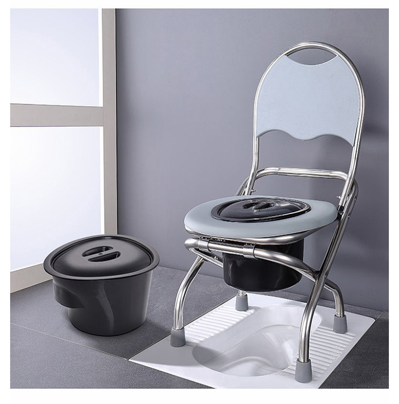 snughome折叠不锈钢坐便椅老人孕妇坐便器蹲厕椅马桶病人通用助便器