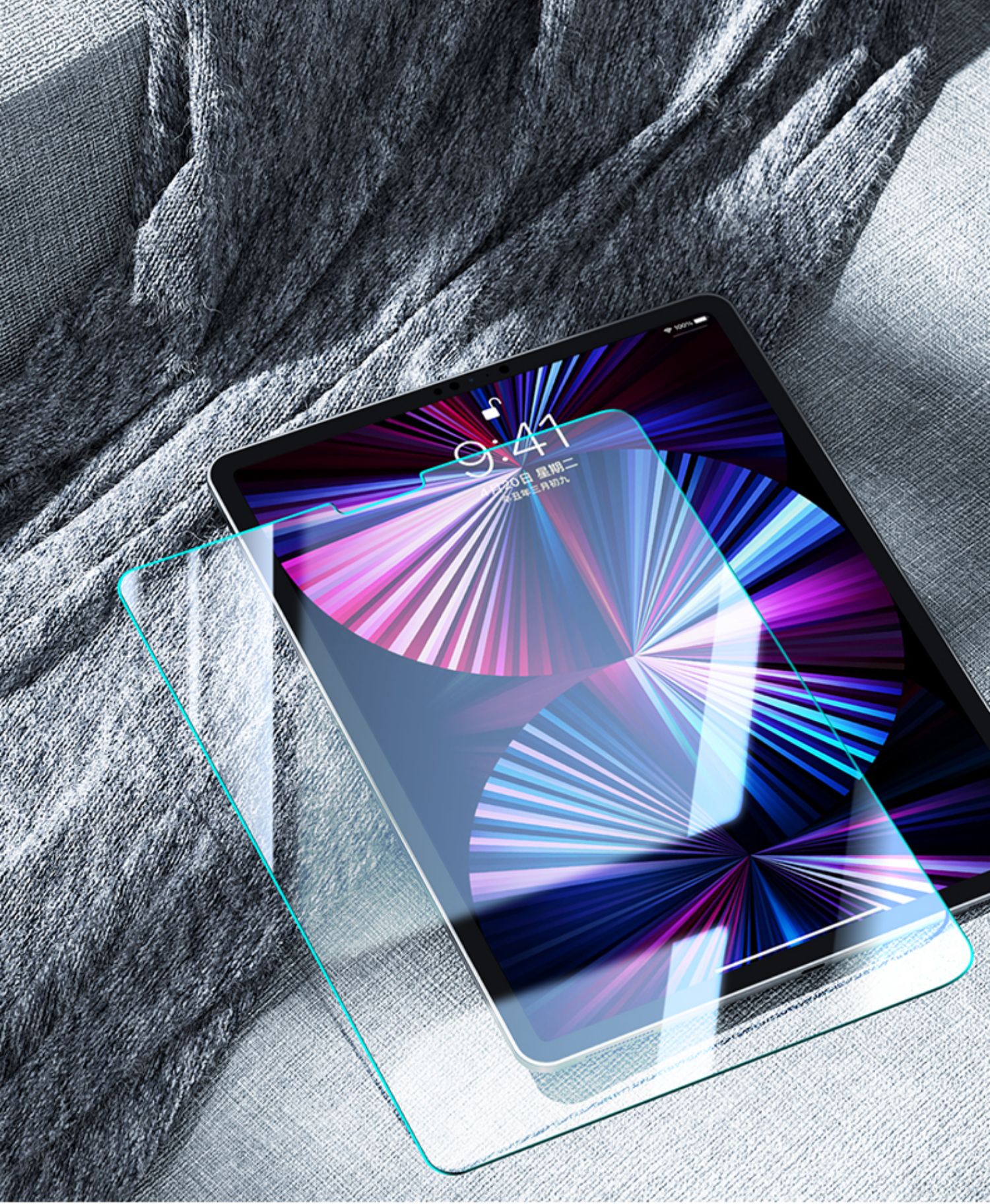 超清防爆膜【强抗指纹】1片装带贴膜神器 ipad pro(9