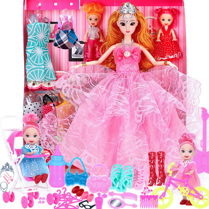 换装芭比娃娃套装女孩儿童大礼盒洋娃娃公主婚纱别墅玩具生日礼物 4