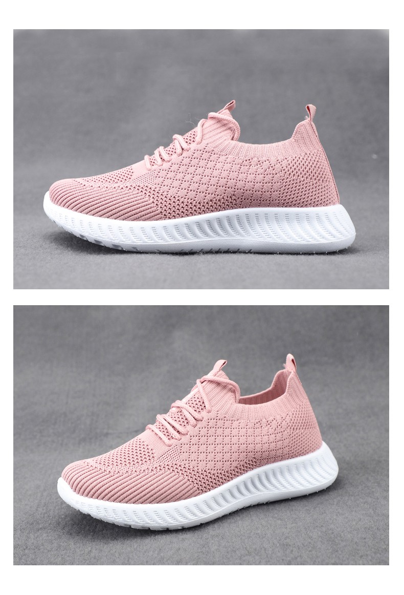 双星八特运动鞋女款春季飞织网面透气休闲旅游轻便跑步鞋子女旅游鞋