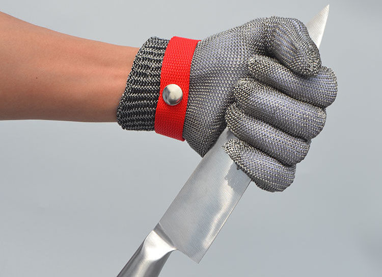 钢丝手套防割手套防切割刀割验厂金属不锈钢铁手套5级单只装 中码m(单