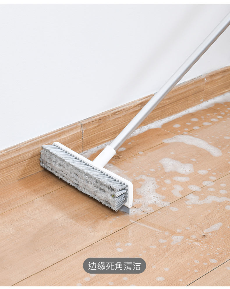 卫生间地板刷刮水一体长柄硬毛浴室厕所瓷砖刷纱窗玻璃刷擦窗神器虎雀